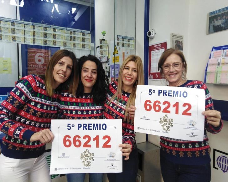 Imágenes de los premios repartidos en Albacete en el sorteo de Navidad