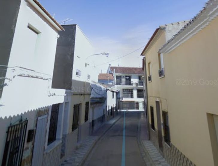 La calle del incendio en Pozo Cañada