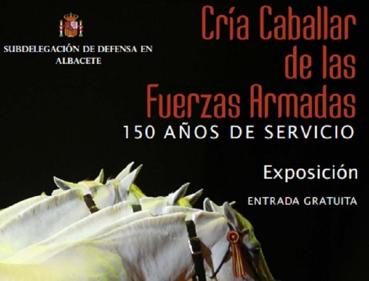 Inauguración en Povedilla de la Exposición 'Cría Caballar de las FAS, 150 años de Servicio'