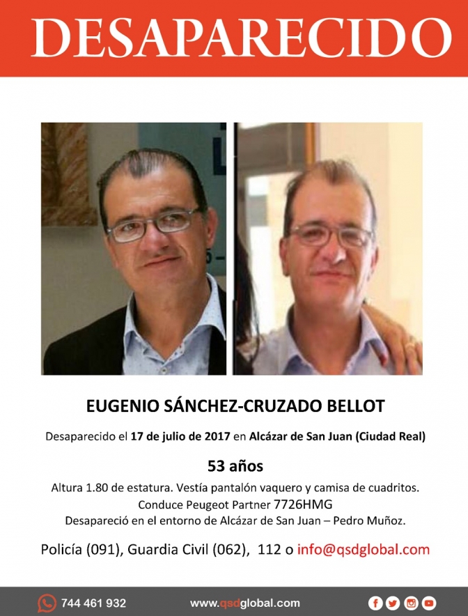 Preocupación tras la desaparición de un hombre de 53 años en Alcázar de San Juan