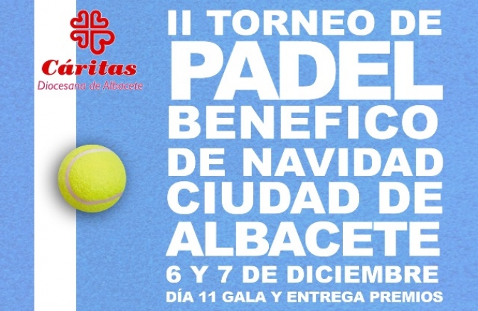 Presentado el II Torneo benéfico de Navidad ‘Pádel Ciudad de Albacete’ a favor de Cáritas