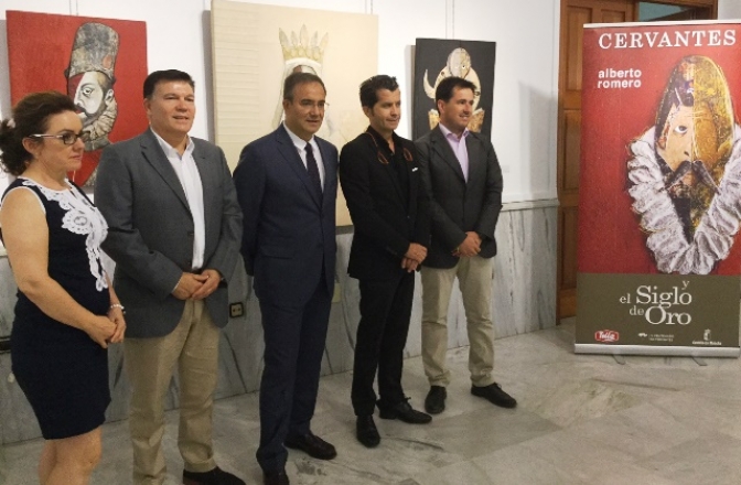 La exposición de artes plásticas ‘Cervantes y el Siglo de Oro’ de Alberto Romero, estará abierta durante la Feria de Albacete