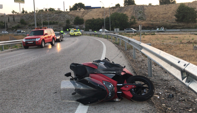 Imagen de archivo de un accidente de moto.