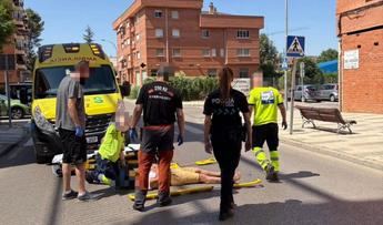 Motociclista herido en accidente en la calle de la Guardia Civil de Cuenca