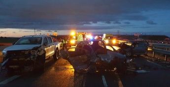 Un muerto y cuatro heridos en un accidente de tráfico cerca del polígono de Romica (Albacete), en la N-322