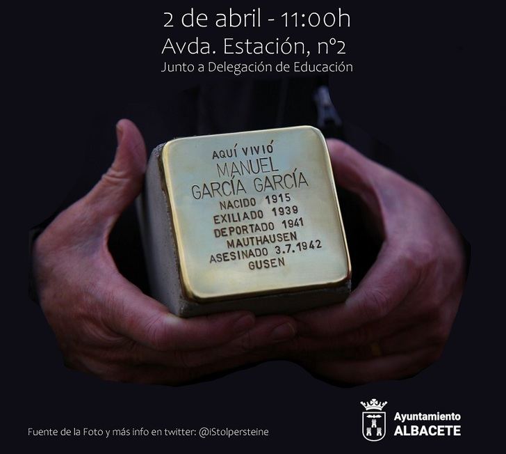 Albacete coloca el sábado 25 adoquines en recuerdo de personas de la ciudad deportadas a campos de concentración nazis