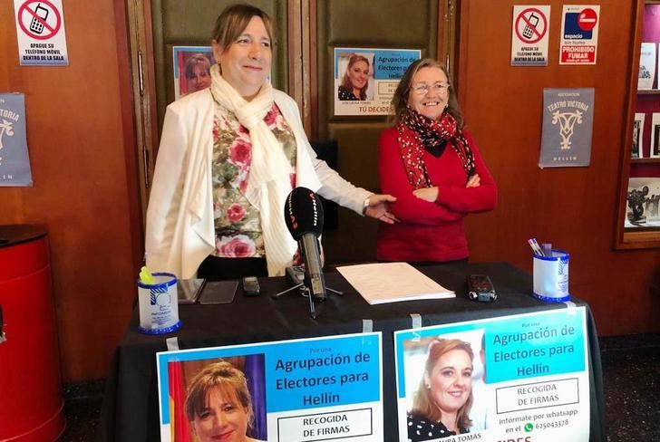Maria Jesús López y agrupación de electores de Hellín comienzan la recogida de firmas