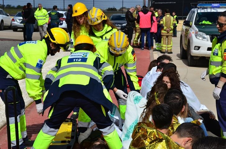 Simulacro de emergencia aeronáutica en Airbus Albacete