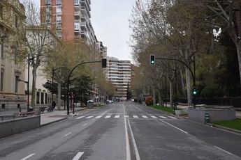 Avenida de España de Albacete durante el confinamiento