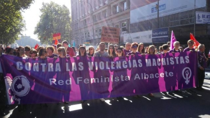 Albacete también estuvo en la marcha contra la violencia de género celebrada en Madrid