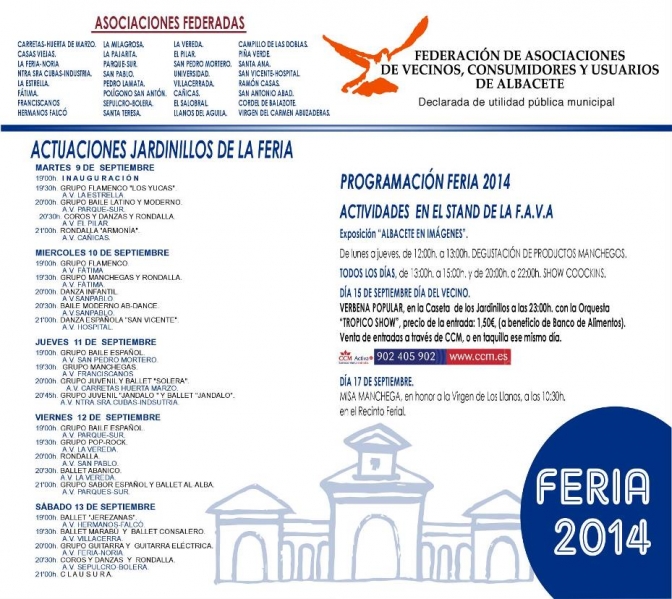 La FAVA ya tiene su programación de la Feria 2014