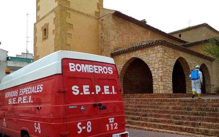 Los bomberos del Sepei de Albacete terminan una semana de intenso trabajo en la lucha contra el coronavirus