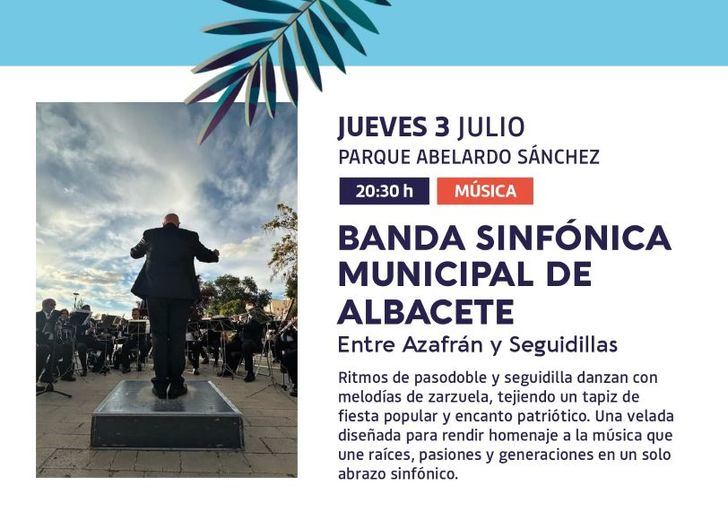 La Banda Sinfónica Municipal de Albacete rinde homenaje a la música tradicional española en el Parque Abelardo Sánchez