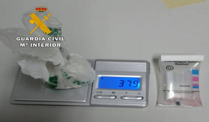 La Guardia Civil detiene a un vecino de Villarrobledo por tráfico de drogas y le interviene 37,9 gramos