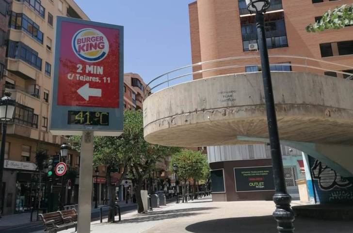 Esta imagen es del domingo por la tarde en Albacete. 