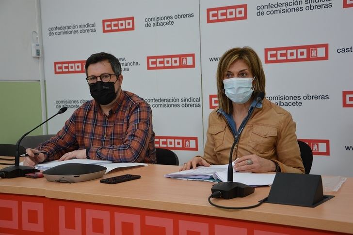 Carmen Juste y Alberto Jiménez, de CCOO.