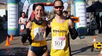 María Ángeles Magán y Manu Gutiérrez repitieron triunfo en la Carrera Popular de El Bonillo