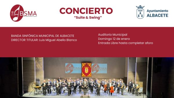 La Banda Sinfónica Municipal de Albacete Presenta Suite & Swing en Alpera y Albacete