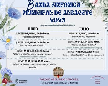 La Banda Sinfónica Municipal de Albacete presenta el ciclo de verano Resonancias en el Parque Abelardo Sánchez