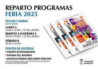 El alcalde de Albacete inicia el reparto del programa de la Feria 2025 el 1 de septiembre