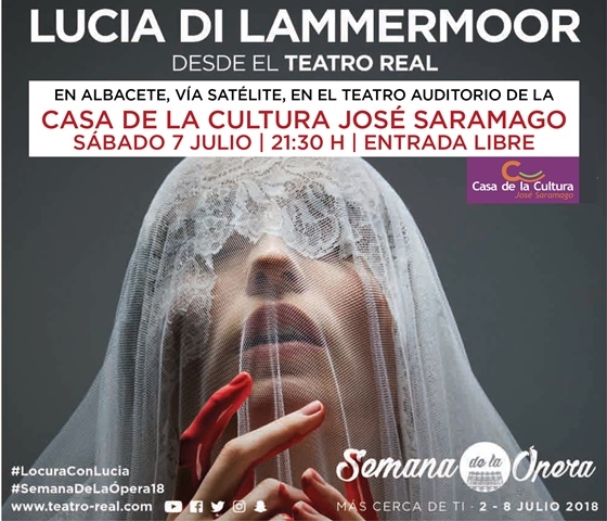 La casa de la cultura José Saramago acoge la ópera “Lucia de Lamermoor” con entrada libre