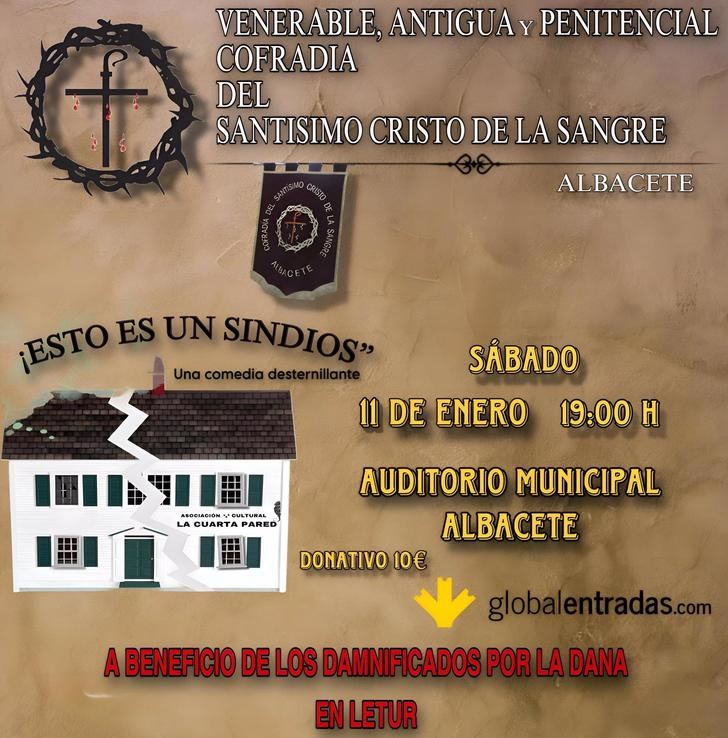 La Cofradía del Santísimo Cristo de la Sangre organiza una obra benéfica para ayudar a Letur tras la DANA