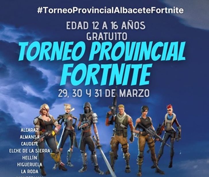 Hellín será uno de los organizadores del Torneo Provincial Fortnite que se celebrará a finales de mes