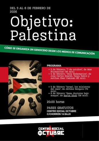 Ciclo de documentales sobre el genocidio palestino en Guadalajara