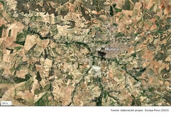 Se derrumba una vivienda en el centro de Munera (Albacete), en la calle de la Virgen