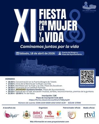 Toledo será sede de la XI Fiesta por la Mujer y la Vida el 18 de abril