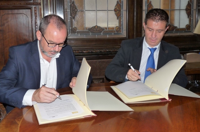 Firmado el convenio entre Diputación y Ayuntamiento de Villarrobledo para las obras en la Escuela Municipal de Música