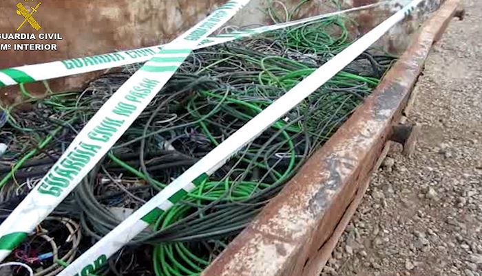 Desarticulada una organización criminal relacionada con el robo de cables de cobre en 10 provincias, entre ellas Ciudad Real