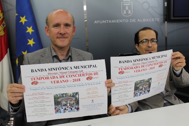 La Banda Sinfónica Municipal de Albacete comienza mañana la temporada de conciertos en el Parque Abelardo Sánchez