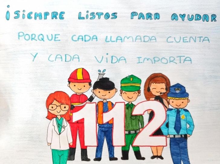 El colegio ‘Infante Don Felipe’ de Daimiel (Ciudad Real) gana la XII edición del Concurso de Dibujo Escolar del Servicio 1-1-2