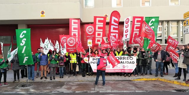 Satisfacción de los sindicatos de Castilla-La Mancha por el seguimiento de la primera jornada de la huelga de Correos