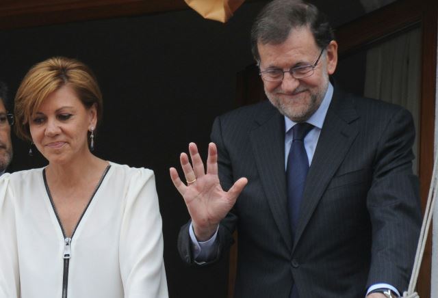 Imagen de archivo de Cospedal y Rajoy.