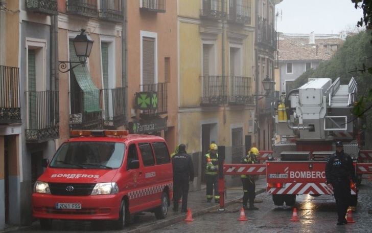 Incendio en la calle Alfonso VIII de Cuenca.