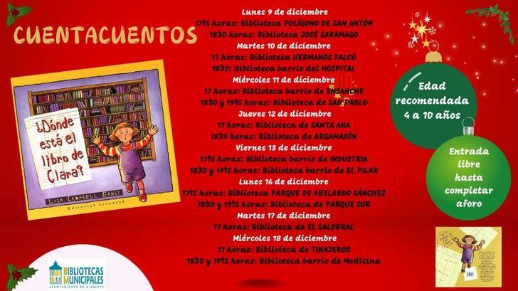 Pascual Molina lanza cuentacuentos navideño en 15 bibliotecas para niños de 4 a 10 años