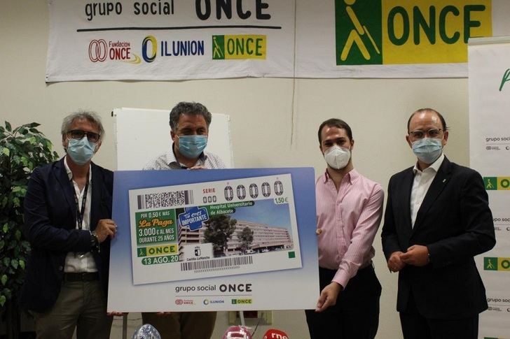 El Hospital General Universitario de Albacete protagoniza el cupón de la ONCE del próximo 13 de agosto