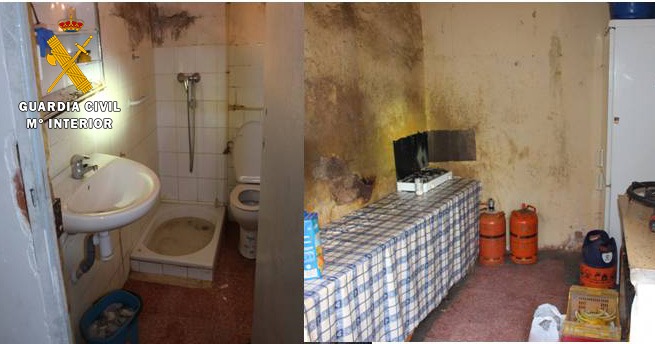 Imagen del lugar donde vivían las personas liberadas en Balazote.