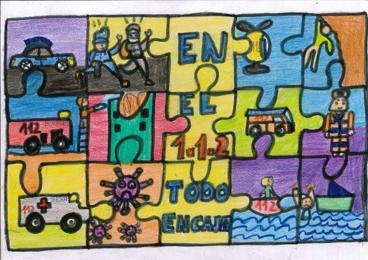 Un alumno del colegio ‘Alarcos’ de Valverde (Ciudad Real) gana la IX edición del Concurso de Dibujo Escolar sobre el 112