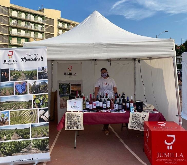 Stand de los vinos de la DOP Jumilla en la feria 'Rock & Wine'