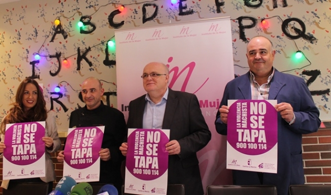 El Instituto de la Mujer y los hosteleros de Albacete (APEHT) presentan la campaña ‘La Violencia de Género no se Tapa’