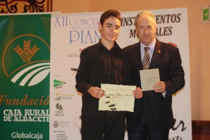 El diputado provincial de Educación entregó los premios del XII Concurso de Piano Diputación de Albacete