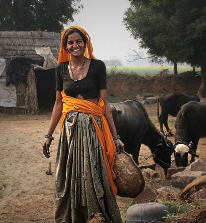 “Granjera India” fotografía ganadora en el certamen fotográfico convocado por el Centro de la Mujer de La Roda