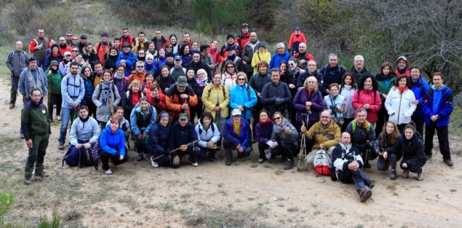 El frío y la niebla acompañaron la IV Ruta Provincial de Senderismo de Paterna del Madera