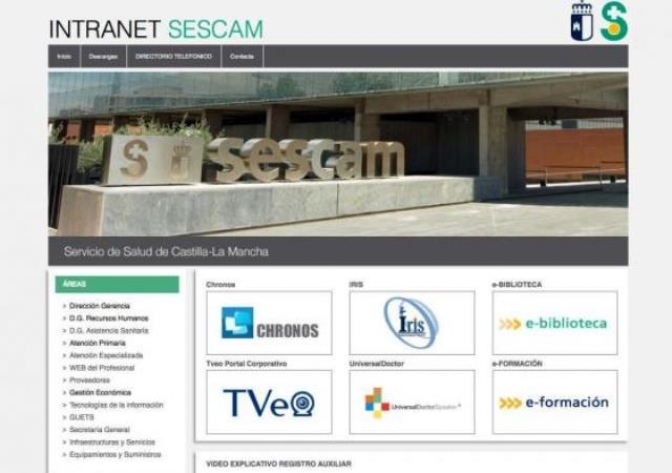La intranet de SESCAM renovada con una imagen más moderna y nuevos contenidos