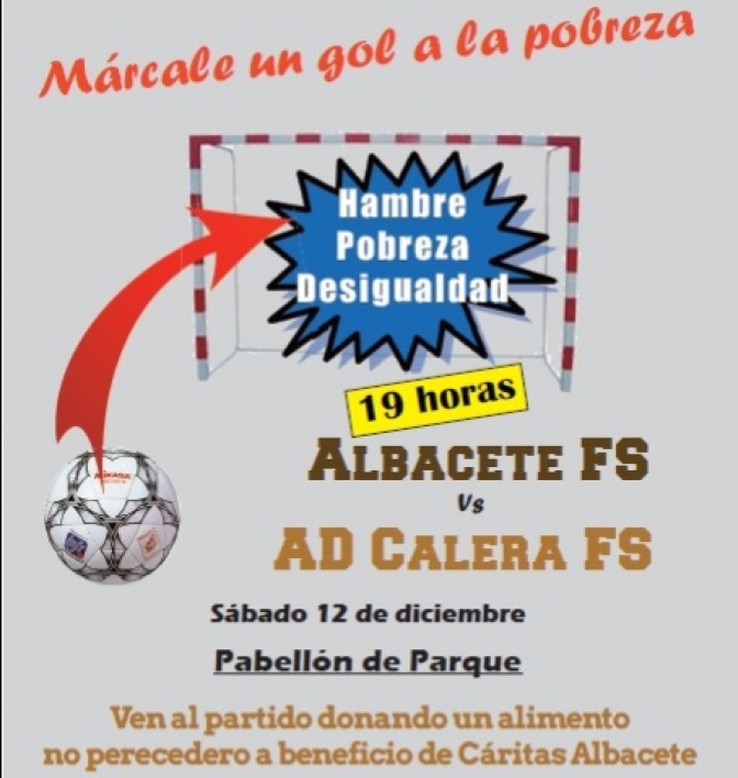 Albacete FS y Calera se miden con la intención de recoger alimentos para Cáritas