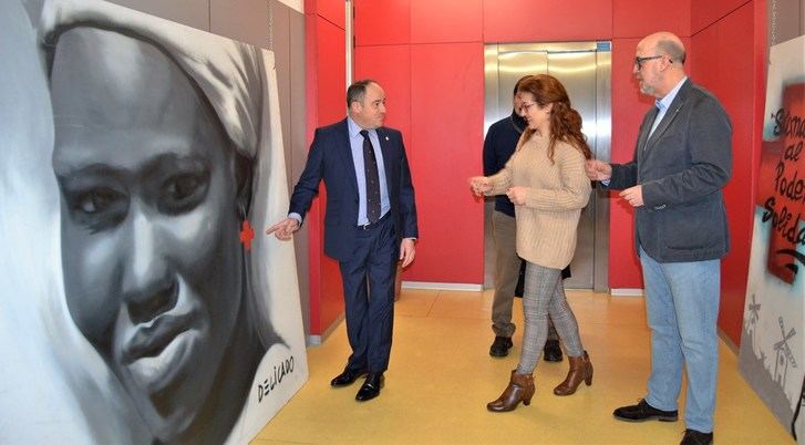 Clausura de la muestra de grafitis de la Cruz Roja en el Centro Joven de Albacete