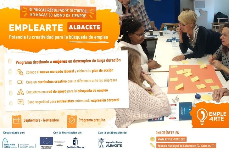 Abierta la inscripción para la segunda edición de “EmpleArte” Albacete, que comenzará en septiembre 